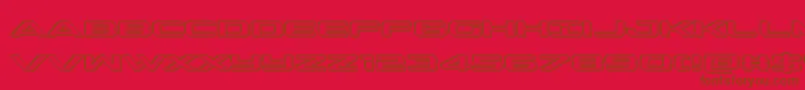 outriderengrave Font – Brown Fonts on Red Background