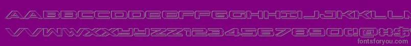 outriderengrave Font – Gray Fonts on Purple Background