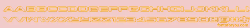 outriderengrave Font – Orange Fonts on Pink Background