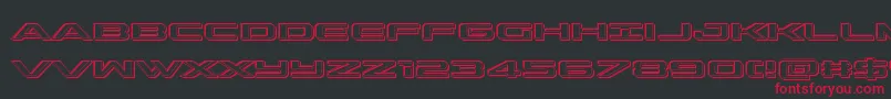 outriderengrave Font – Red Fonts on Black Background