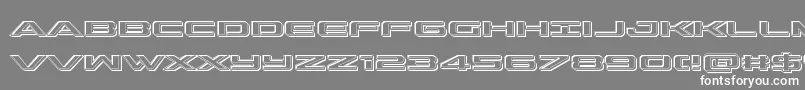 outriderengrave Font – White Fonts on Gray Background