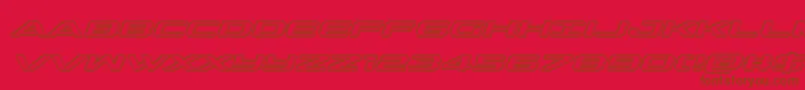 outriderengraveital Font – Brown Fonts on Red Background