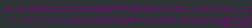 outriderengraveital Font – Purple Fonts on Black Background