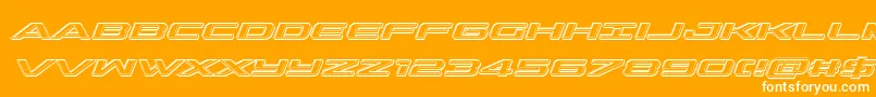 outriderengraveital Font – White Fonts on Orange Background