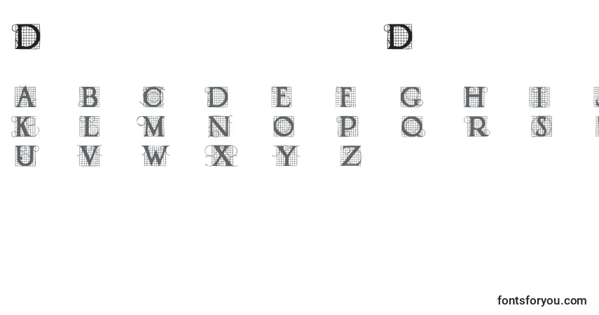 Czcionka DraughtworkDemo – alfabet, cyfry, specjalne znaki