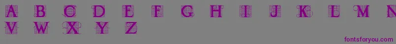 Шрифт DraughtworkDemo – фиолетовые шрифты на сером фоне