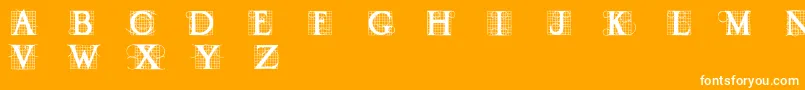 DraughtworkDemo Font – White Fonts on Orange Background