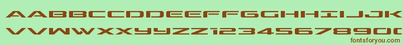 outriderexpand Font – Brown Fonts on Green Background