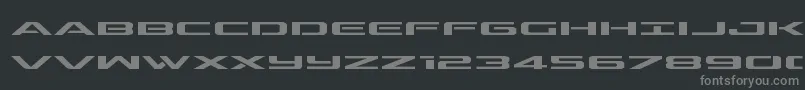 フォントoutriderexpand – 黒い背景に灰色の文字