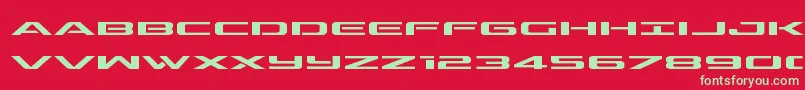 フォントoutriderexpand – 赤い背景に緑の文字