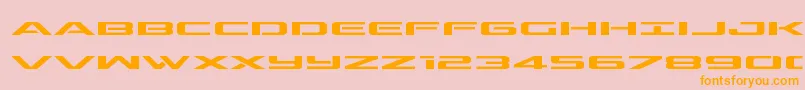 outriderexpand Font – Orange Fonts on Pink Background