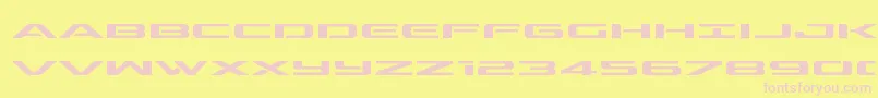 outriderexpand Font – Pink Fonts on Yellow Background