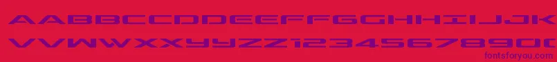 outriderexpand Font – Purple Fonts on Red Background