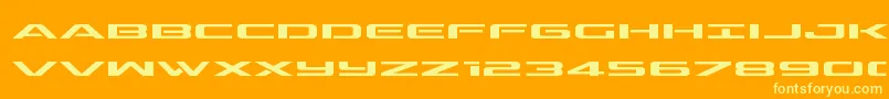 Шрифт outriderexpand – жёлтые шрифты на оранжевом фоне