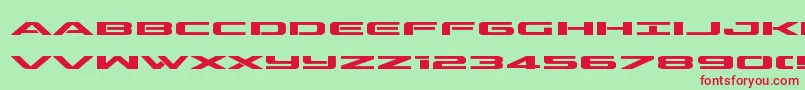 outriderexpandbold Font – Red Fonts on Green Background