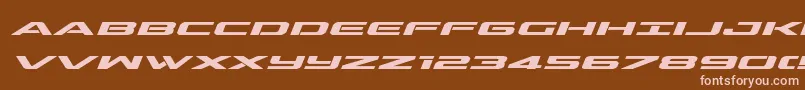 outriderexpandboldital Font – Pink Fonts on Brown Background