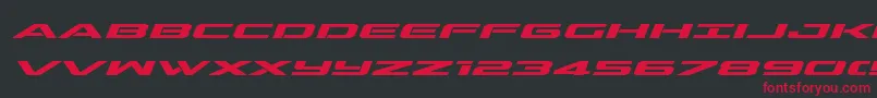 outriderexpandboldital Font – Red Fonts on Black Background