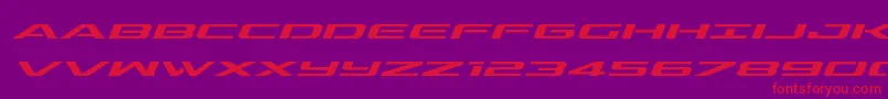 outriderexpandital Font – Red Fonts on Purple Background