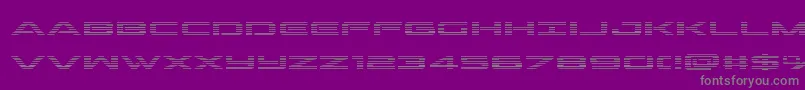 フォントoutridergrad – 紫の背景に灰色の文字