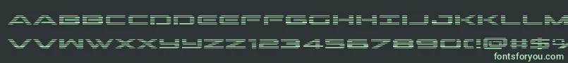 フォントoutridergrad – 黒い背景に緑の文字