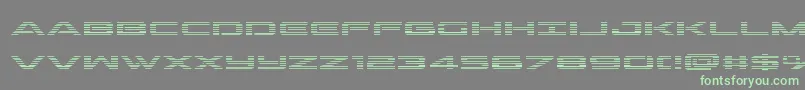 outridergrad-fontti – vihreät fontit harmaalla taustalla