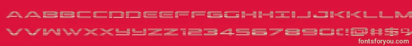 フォントoutridergrad – 赤い背景に緑の文字