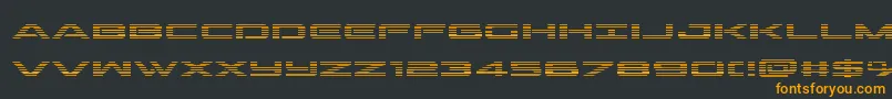 フォントoutridergrad – 黒い背景にオレンジの文字