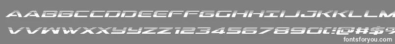 フォントoutriderhalfital – 灰色の背景に白い文字