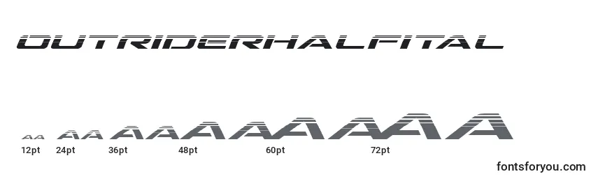 Outriderhalfital Font Sizes