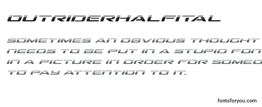 Обзор шрифта Outriderhalfital