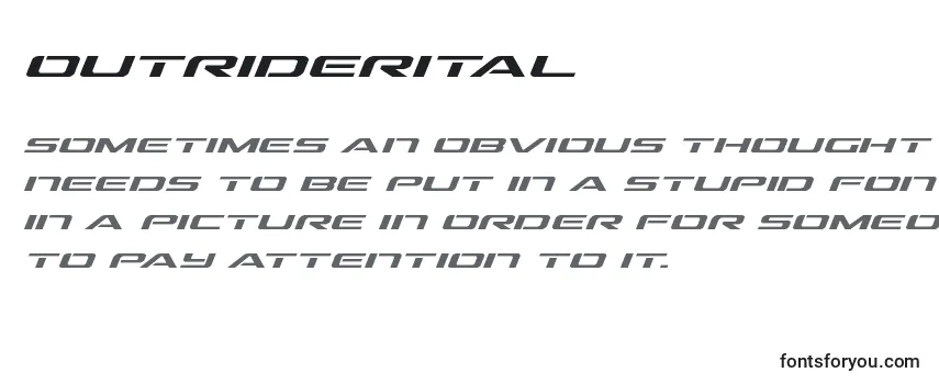 Обзор шрифта Outriderital (136328)