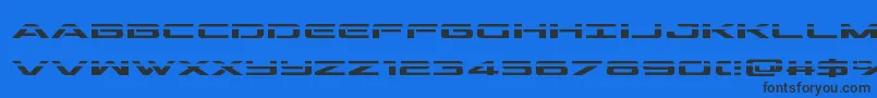 outriderlaser Font – Black Fonts on Blue Background