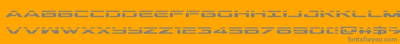 outriderlaser Font – Gray Fonts on Orange Background