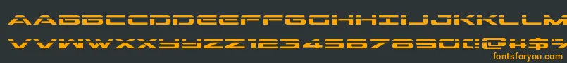 Шрифт outriderlaser – оранжевые шрифты на чёрном фоне