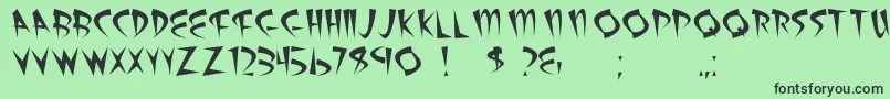 Atomicsushi Font – Black Fonts on Green Background