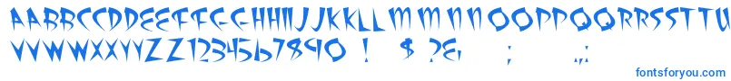 Шрифт Atomicsushi – синие шрифты на белом фоне