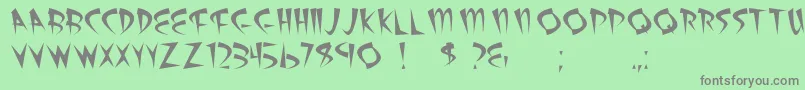 Шрифт Atomicsushi – серые шрифты на зелёном фоне