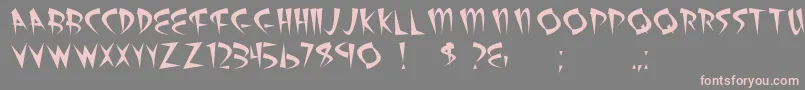 Atomicsushi Font – Pink Fonts on Gray Background