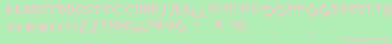 Atomicsushi Font – Pink Fonts on Green Background