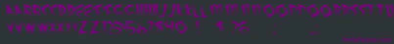 Atomicsushi Font – Purple Fonts on Black Background