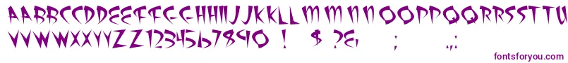 Atomicsushi-fontti – violetit fontit valkoisella taustalla