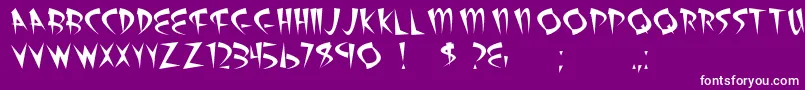 フォントAtomicsushi – 紫の背景に白い文字