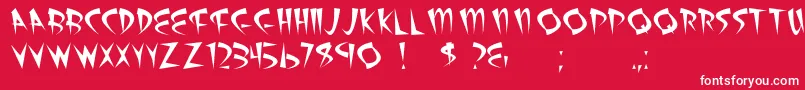 Atomicsushi Font – White Fonts on Red Background