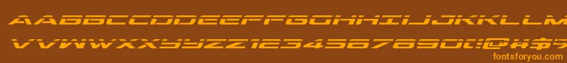 outriderlaserital Font – Orange Fonts on Brown Background