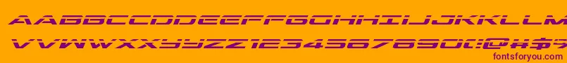 outriderlaserital Font – Purple Fonts on Orange Background