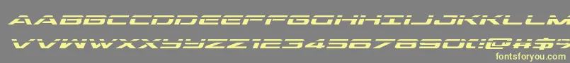 outriderlaserital Font – Yellow Fonts on Gray Background