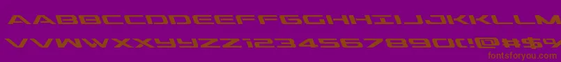 Więcej informacji o czcionce outriderleft Czcionka outriderleft – brązowe czcionki na fioletowym tle
