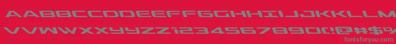 Fonte outriderleft – fontes cinzas em um fundo vermelho