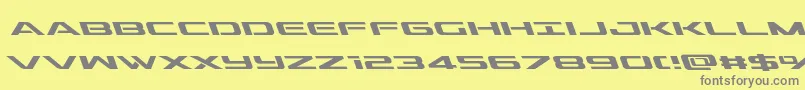 outriderleft Font – Gray Fonts on Yellow Background