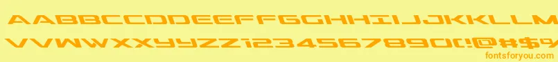 Więcej informacji o czcionce outriderleft Czcionka outriderleft – pomarańczowe czcionki na żółtym tle